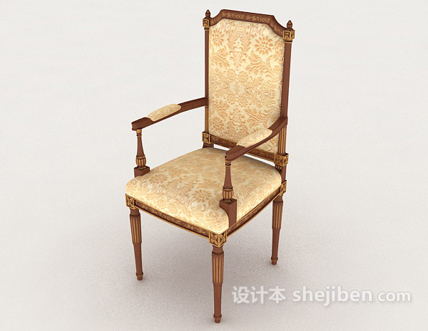免费欧式风格高档餐椅3d模型下载
