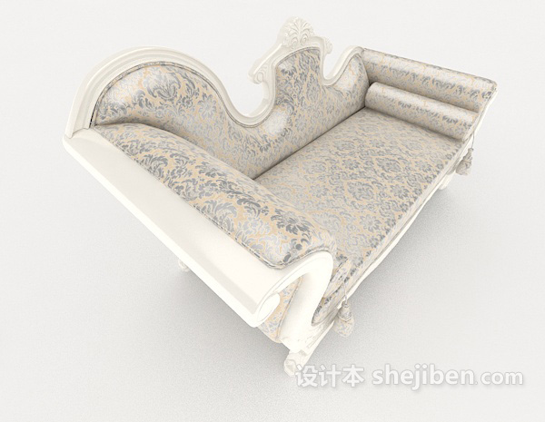 设计本白色居家单人沙发3d模型下载