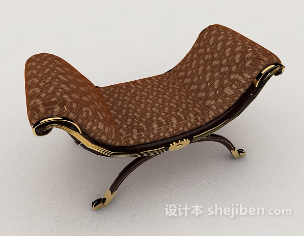 免费欧式简约单人沙发座椅3d模型下载