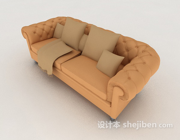 简约居家沙发3d模型下载