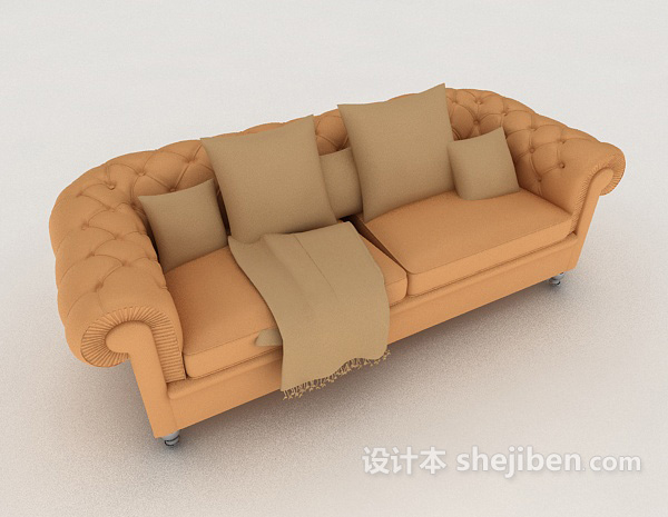 免费简约居家沙发3d模型下载