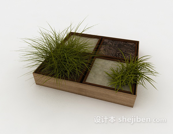 设计本盒装盆栽3d模型下载