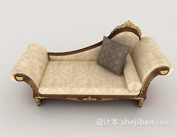免费单人休闲躺椅沙发3d模型下载