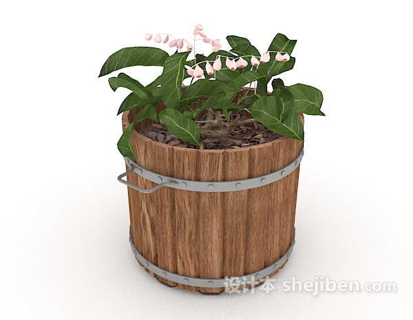 观赏性园艺盆栽3d模型下载