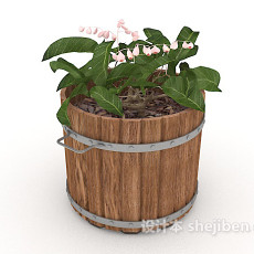 观赏性园艺盆栽3d模型下载