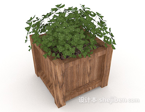 设计本庭院园艺盆栽3d模型下载
