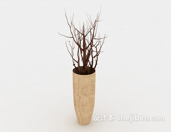 现代风格家居装饰性植物3d模型下载