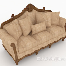 欧式风格家居高档沙发3d模型下载