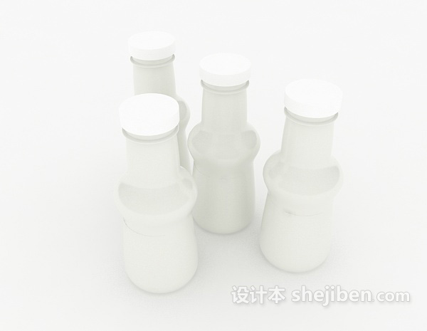 免费酸奶瓶3d模型下载