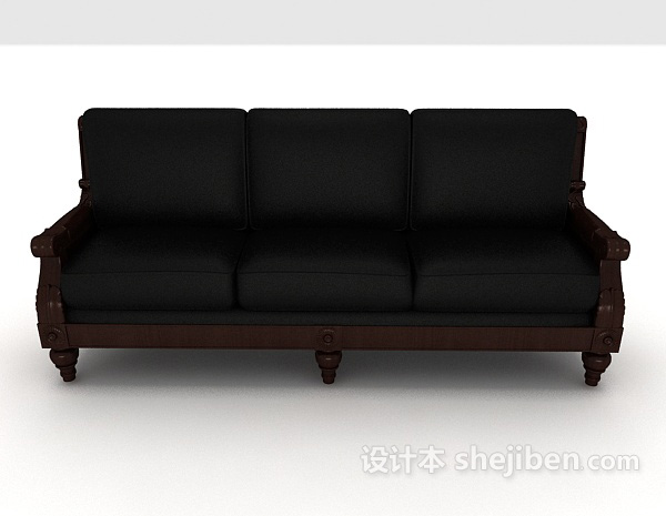 欧式风格传统简约欧式沙发3d模型下载