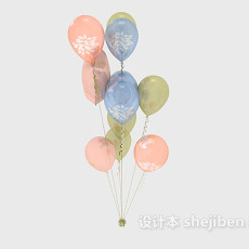 节日装饰气球3d模型下载