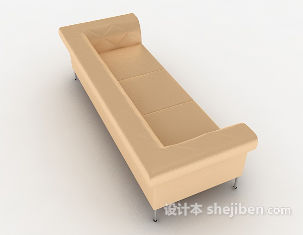 设计本简约式三人沙发3d模型下载