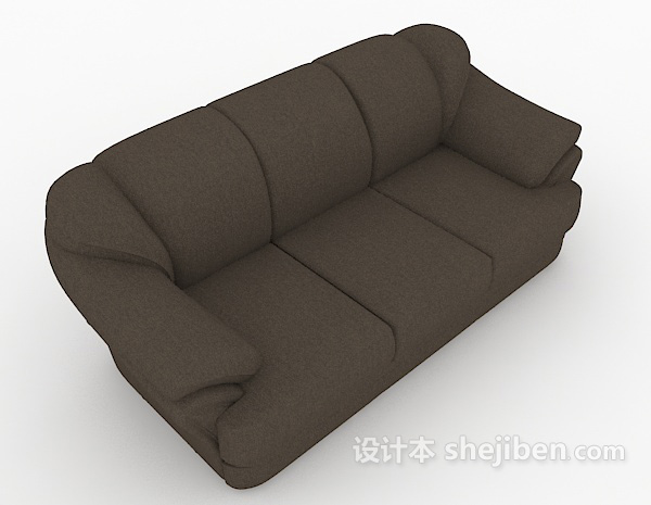 深色现代多人沙发3d模型下载