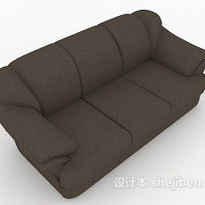 深色现代多人沙发3d模型下载