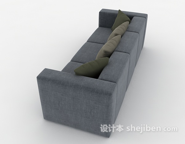 设计本简约灰色家居沙发3d模型下载