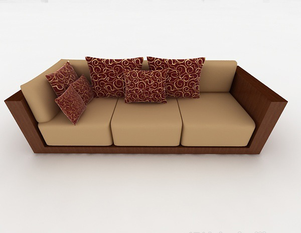 中式风格新中式家居多人沙发3d模型下载