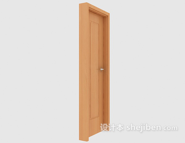 设计本简单实木房门3d模型下载