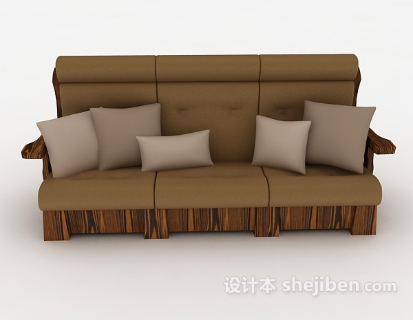 田园风格田园居家沙发3d模型下载
