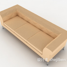 简约式三人沙发3d模型下载