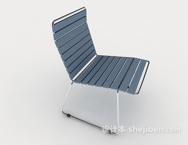 设计本蓝色沙滩休闲椅3d模型下载