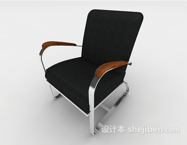 黑色居家休闲椅3d模型下载