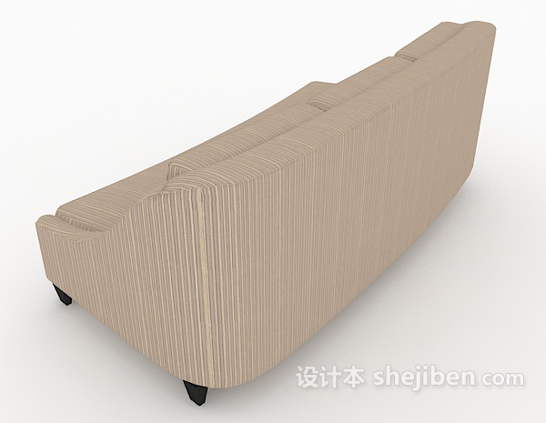设计本灰色系三人沙发3d模型下载