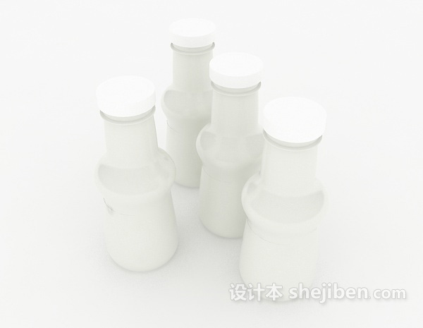 现代风格酸奶瓶3d模型下载