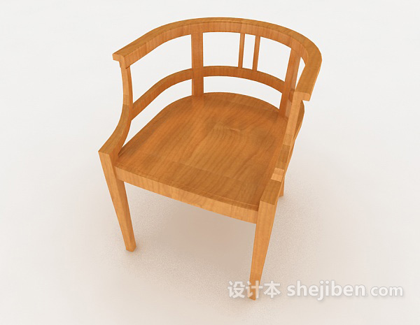 新中式扶手椅3d模型下载