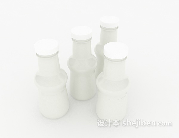 酸奶瓶3d模型下载