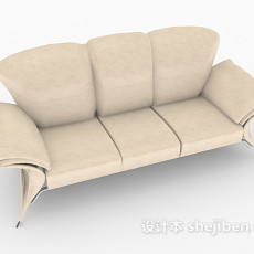 白色现代家居沙发3d模型下载