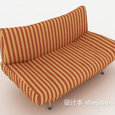 条纹双人沙发3d模型下载
