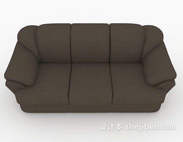 现代风格深色现代多人沙发3d模型下载