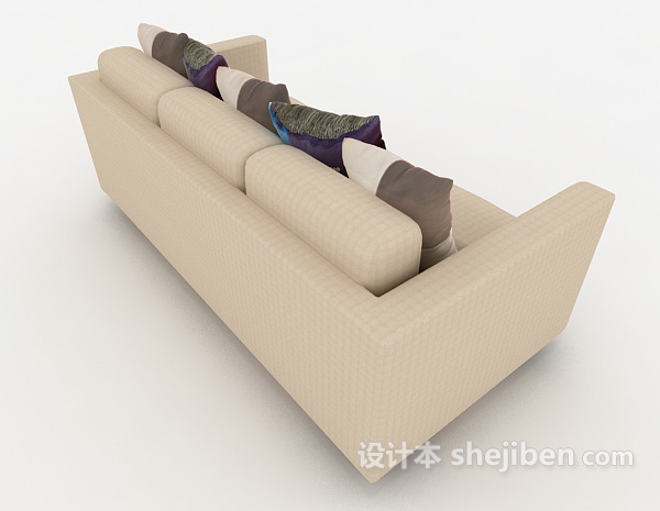 设计本简单清新居家沙发3d模型下载