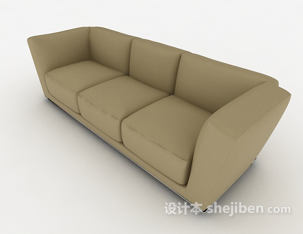 现代休闲多人沙发3d模型下载
