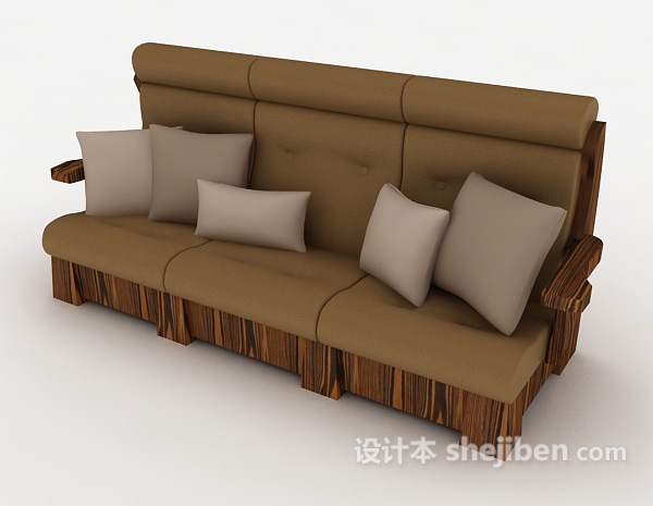 免费田园居家沙发3d模型下载