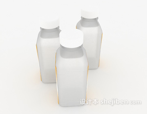 设计本塑料瓶3d模型下载