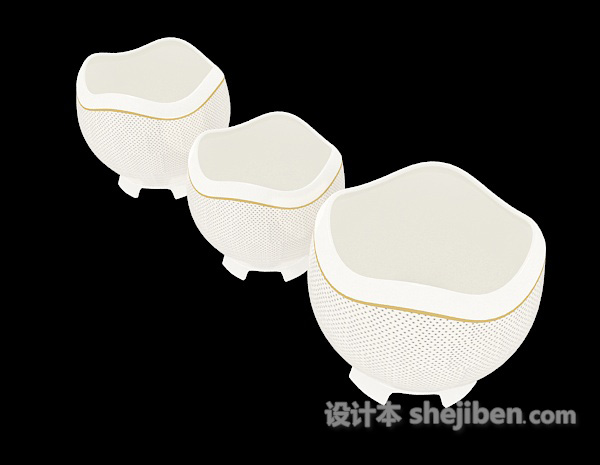 设计本白色陶瓷器具3d模型下载