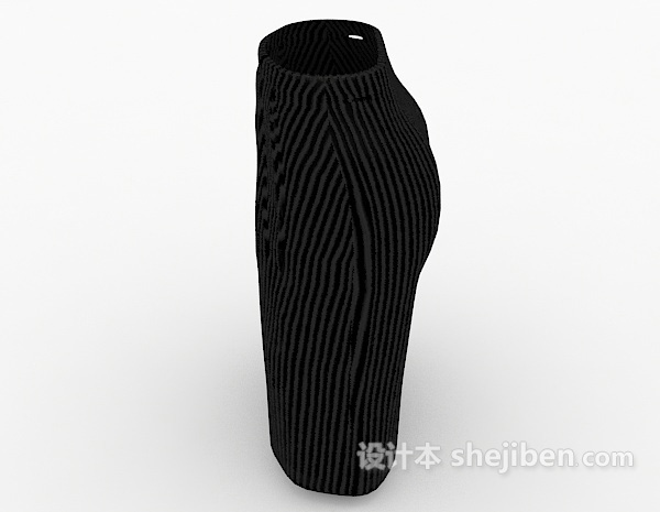 设计本条纹短裤3d模型下载