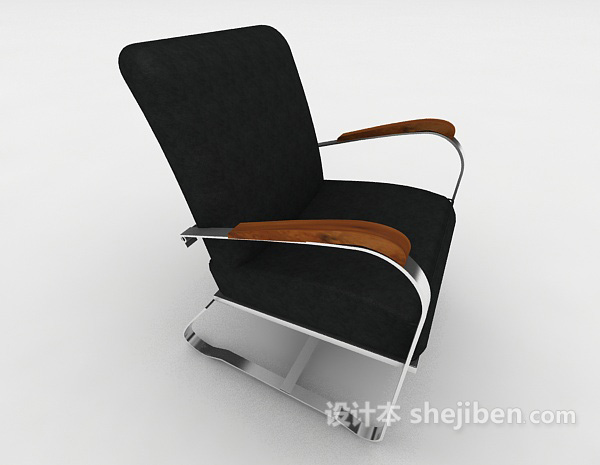 设计本黑色居家休闲椅3d模型下载