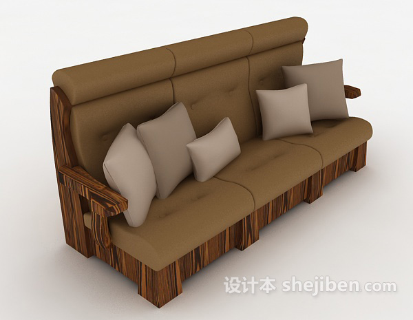 田园居家沙发3d模型下载