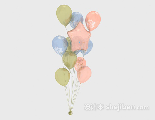 设计本节日装饰气球3d模型下载