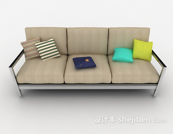 现代风格简洁大方现代多人沙发3d模型下载