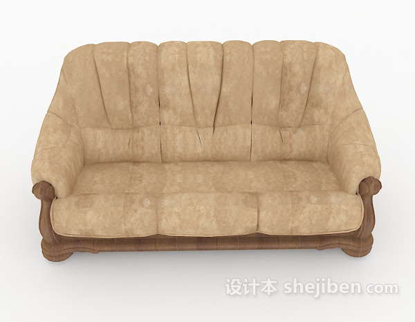 欧式风格欧式古朴多人沙发3d模型下载