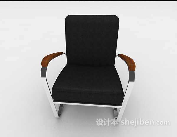 现代风格黑色居家休闲椅3d模型下载