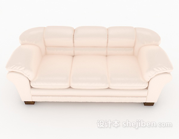 现代风格粉色家居沙发3d模型下载