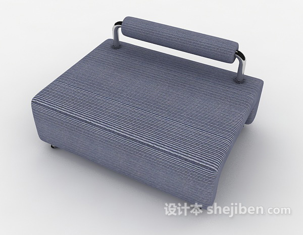 现代风格蓝色沙发凳3d模型下载