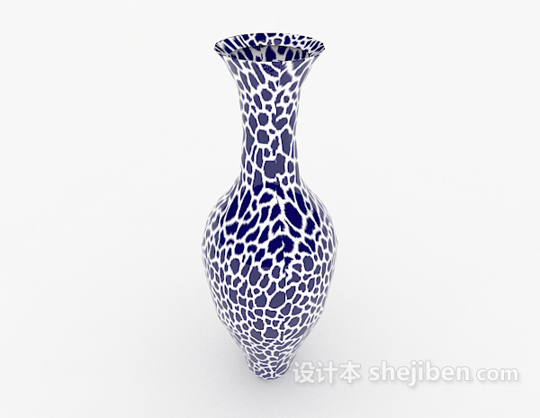 设计本青花瓷瓶3d模型下载