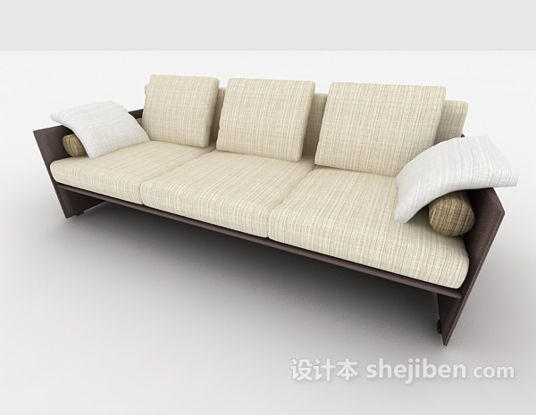 中式风格中式居家多人沙发3d模型下载