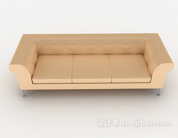 现代风格简约式三人沙发3d模型下载