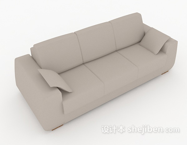 简易多人沙发3d模型下载